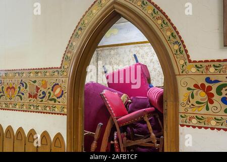 Intérieur de Klas Bohemian Restaurant à Cicéron, maintenant fermé Banque D'Images