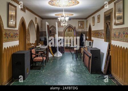 Intérieur de Klas Bohemian Restaurant à Cicéron, maintenant fermé Banque D'Images