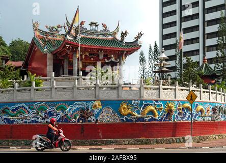 Au Chinese Temple Tua Pek Kong, le plus vieux temple de Kuching, Sarawak, Bornéo, Malaisie Banque D'Images