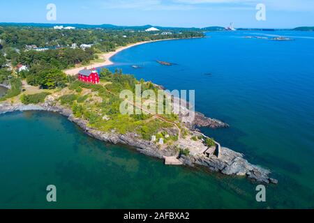 Marquette phare dans le Keewana péninsule dans la péninsule supérieure du Michigan Banque D'Images