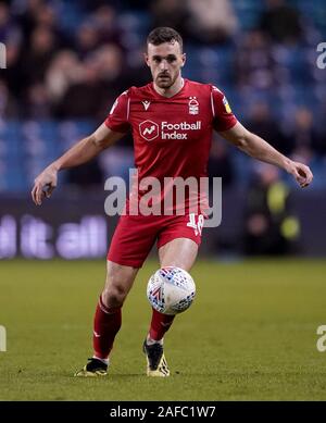 Nottingham Forest's Jack Robinson au cours de la Sky Bet Championship match à la nouvelle Den, Londres. Banque D'Images