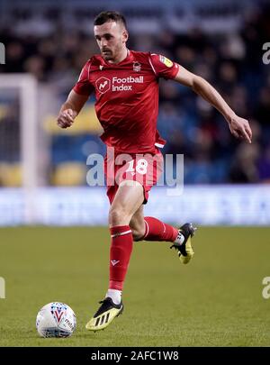 Nottingham Forest's Jack Robinson au cours de la Sky Bet Championship match à la nouvelle Den, Londres. Banque D'Images