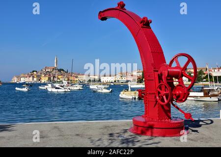 Ville portuaire historique de Rovinj maintenant aussi une destination touristique, Istrie, Croatie Banque D'Images