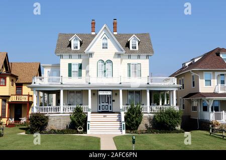 Exemples de l'architecture à Cape May, New Jersey. Une ville de villégiature principalement connu pour des structures à thème victorien Banque D'Images