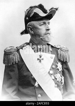 Oscar II (1829 - 1907) Roi de Suède de 1872 jusqu'à sa mort, et a également été le dernier roi de Norvège de la maison de Bernadotte Banque D'Images