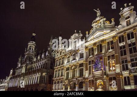 Les lumières de Noël à Bruxelles Banque D'Images