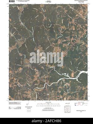 Carte TOPO USGS Caroline du Nord Morganton NC 20100830 Restauration TM Banque D'Images