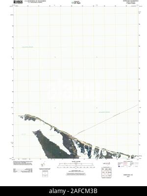 Carte TOPO USGS Caroline du Nord NC Bay 20100909 Restauration TM Banque D'Images