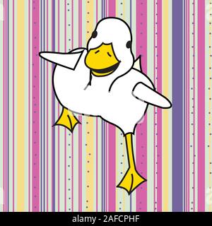 Canard sur l'exécuter en arrière-plan sur la surface d'illustration vectorielle pattern design Illustration de Vecteur