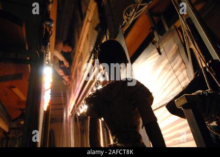 Turin, Italie - Février 2008 : Musée de marionnettes dans le théâtre Gianduja, une collection de la famille Lupi. Une famille de marionnettistes italiens qui ont commencé leur wo Banque D'Images