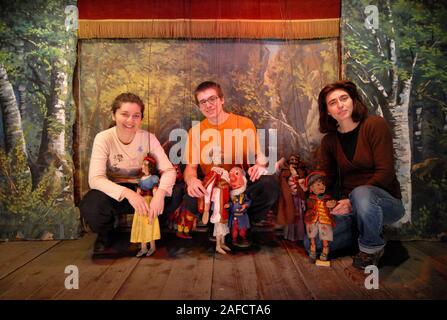 Turin, Italie - Février 2008 : Musée de marionnettes dans le théâtre Gianduja, une collection de la famille Lupi. Une famille de marionnettistes italiens qui ont commencé leur Banque D'Images