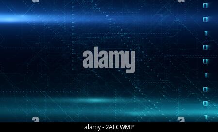 Flux de données binaires. Transfert de l'information, le Cloud Computing et le Big Data Concept Banque D'Images