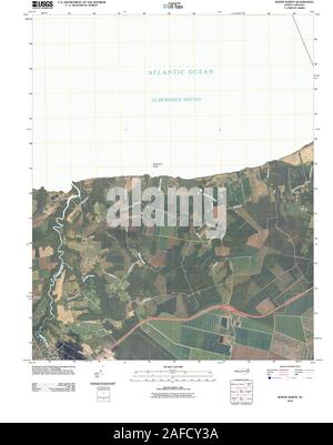 Carte TOPO USGS Caroline du Nord Roper NC 20100820 Restauration TM Banque D'Images