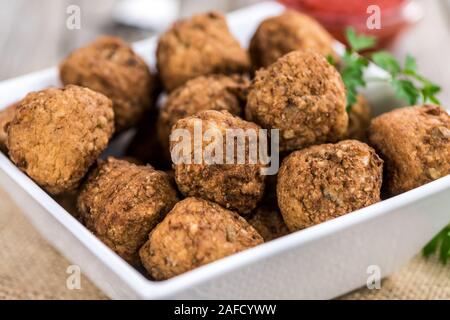 Partie de boulettes comme détaillé close-up shot, selective focus Banque D'Images