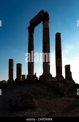 Temple d'Hercule, La Citadelle d'Amman, Jordanie Banque D'Images