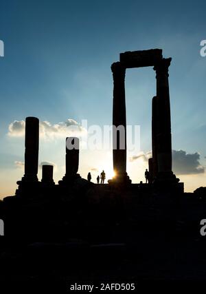 Temple d'Hercule, La Citadelle d'Amman, Jordanie Banque D'Images