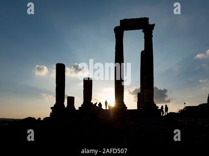 Temple d'Hercule, La Citadelle d'Amman, Jordanie Banque D'Images