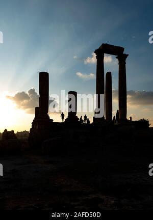 Temple d'Hercule, La Citadelle d'Amman, Jordanie Banque D'Images