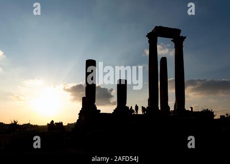 Temple d'Hercule, La Citadelle d'Amman, Jordanie Banque D'Images