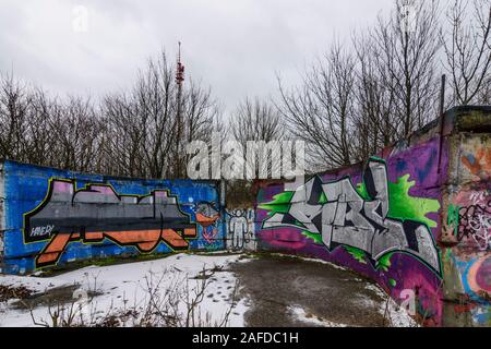 Bratislava (Presbourg) : base de missiles tchécoslovaque abandonnés, Guerre froide, au lieu perdu Devinska Kobyla (Thebener Steeklamp), district Devinska Nova Ves (la Banque D'Images