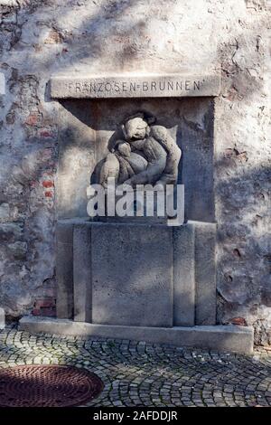 La Fontaine Française à Norderstedt est un monument commémorant la bataille de Roßbach. Banque D'Images