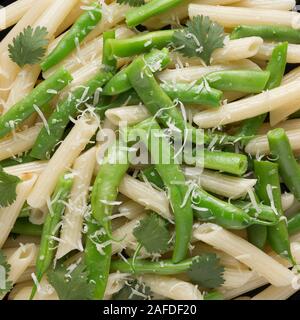 Sauce à la crème, pâtes gomiti, pâtes italiennes, Spaghetti carbonara, Spaghetti carbonara, tagliatelles, tagliatelles, macro shot, pâtes arrabiata Banque D'Images