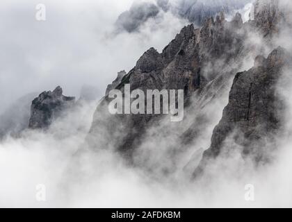Campedelle pics, Dolomites, Italie du Tre Cime di Lavaredo # 7 Banque D'Images