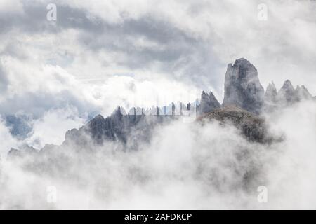 Campedelle pics, Dolomites, Italie du Tre Cime di Lavaredo # 4 Banque D'Images