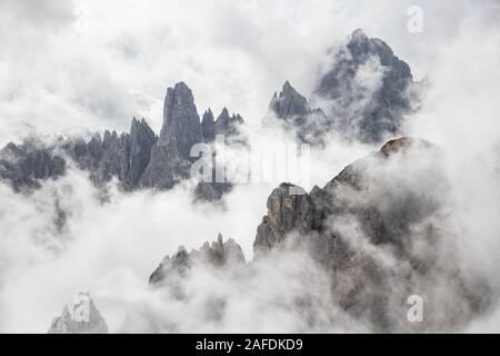 Campedelle pics, Dolomites, Italie du Tre Cime di Lavaredo # 2 Banque D'Images