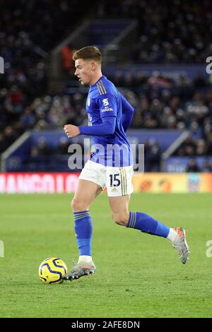 Leicester, Royaume-Uni. 14 Décembre, 2019. Harvey Barnes de Leicester City s'exécute avec le ballon au cours de la Premier League match entre Leicester City et Norwich City à King Power Stadium le 14 décembre 2019 à Leicester, Angleterre. (Photo par Mick Kearns/phcimages.com) : PHC Crédit Images/Alamy Live News Banque D'Images