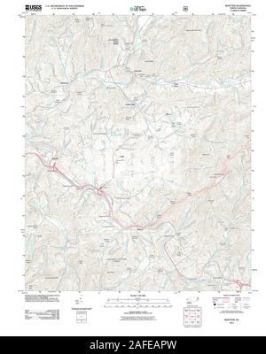 Caroline du Nord carte TOPO USGS Whittier NC 20110630 Restauration TM Banque D'Images