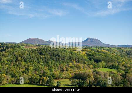 Chaîne des Volcans d'Auvergne inscrite comme patrimoine de l'UNESCO depuis juillet 2018 Banque D'Images