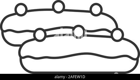 Eclair cake icône linéaire. Fine ligne illustration. Symbole de contour. Dessin vectoriel aperçu isolés Illustration de Vecteur