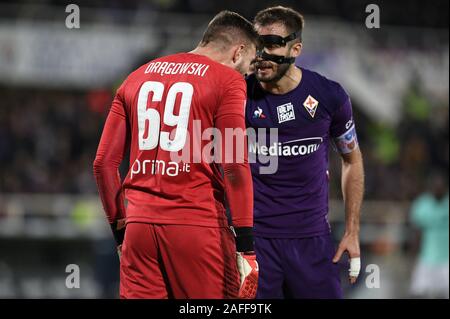 Firenze, Italie, 15 décembre 2019, et au cours d'dragovski pezzella Fiorentina vs Inter - Serie A soccer italien Championnat Hommes - Crédit : LPS/Matteo Papini/Alamy Live News Banque D'Images