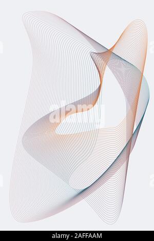 Lignes abstraites et vagues. Des couleurs différentes. Illustration de Vecteur