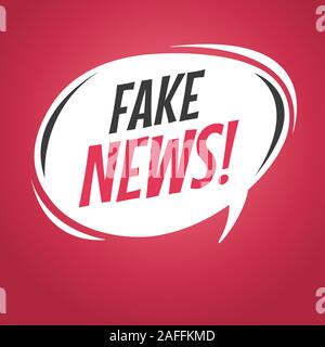 Fake news cartoon bulle. Illustration de Vecteur