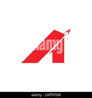 Lettre d'une simple motion logo géométrique flèche vecteur Illustration de Vecteur