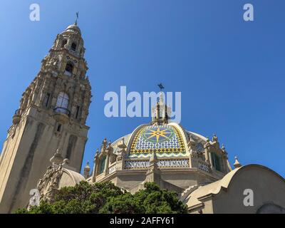 San Diego Balboa Park Bell Tower à San Diego, Californie, USA. Août, 22, 2019 Banque D'Images