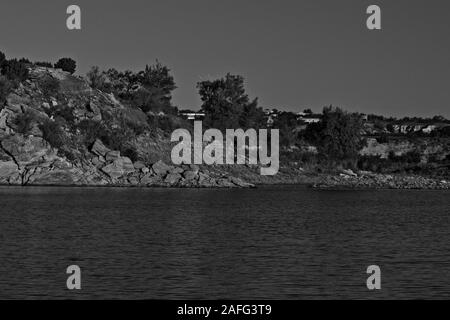 Rock Bluff rive du lac McKinsey, Texas Panhandle. Banque D'Images