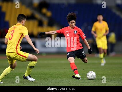 Yeongjae Lee (KOR), le 15 décembre 2019 - Football : championnat de football de l'EAFF E-1 2019 Men's match République Corée finale entre la Corée du Sud 1-0 Chine PR au Busan Asiad Main Stadium à Busan, Corée du Sud, le Crédit : AFLO/Alamy Live News Banque D'Images