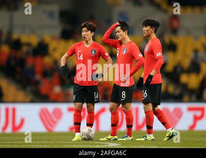 (L-R) Lee Jong Se Yeongjae, ju Hwang, Inbeom (KOR), le 15 décembre 2019 - Football : championnat de football de l'EAFF E-1 2019 Men's match République Corée finale entre la Corée du Sud 1-0 Chine PR au Busan Asiad Main Stadium à Busan, Corée du Sud, le Crédit : AFLO/Alamy Live News Banque D'Images