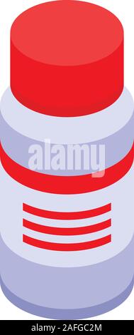 Bouteille de Sirop médical, icône style isométrique Illustration de Vecteur