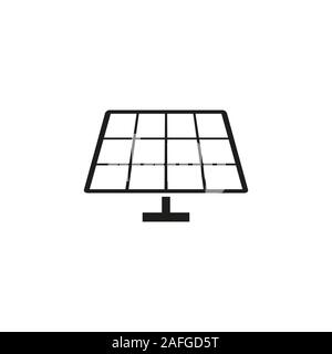 L'icône du panneau solaire. Vector illustration design plat, Illustration de Vecteur