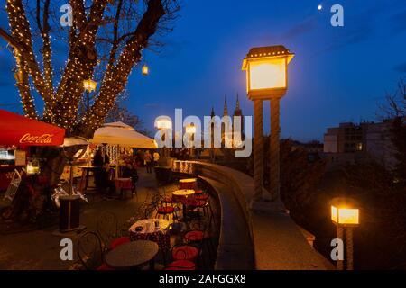 Promenade Strossmayer populaires lors de l'avènement de la ville de Zagreb, Croatie Banque D'Images