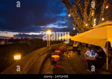 Promenade Strossmayer populaires lors de l'avènement de la ville de Zagreb, Croatie Banque D'Images