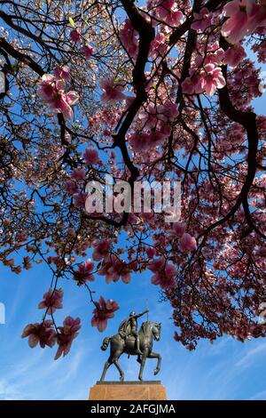 Le premier roi Croate Tomislav monument à Zagreb, Croatie Banque D'Images