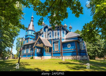 Église orthodoxe en Puchly, village du nord-est de la Pologne, l'Europe Banque D'Images