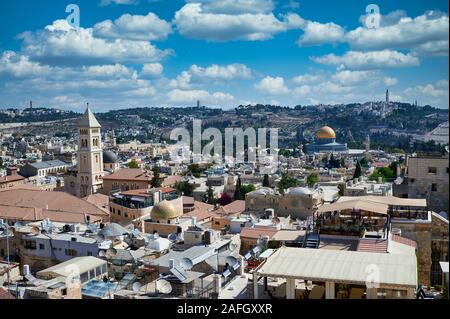 Jérusalem Israël. Belvédère sur la vieille ville Banque D'Images