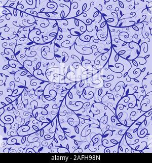 Ornement floral Seamless texture. Orné d'arrière-plan modèle de l'usine de répéter. Illustration de Vecteur