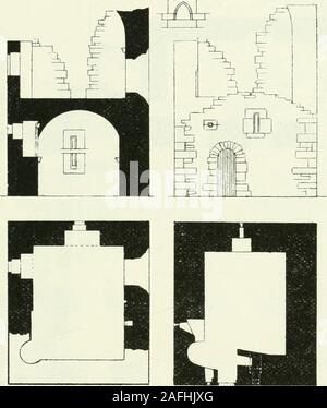 . L'architecture domestique et de l'Écosse, du xiie au xviiie siècle. Pio. 162.-Blackness Castle. Vue depuis le sud-est. 1794, également conservé à la Royal Scottish Academy) présente le landwardor face sud, l'intérieur de ce qui est vu dans l'état actuel en Figs. 160 et 161. L'extérieur a été privé de son parapet, et le plus wallsare et recouvert d'un toit ordinaire. CRAIGLOCKHART OASTLK 227 TROISIÈME PÉRIODE CHÂTEAU CRAIGLOCKHART,* Midlothian. Un fragment situé à la base de Craiglockhart Hill, sur twomiles à l'ouest d'Edimbourg. Il a été un donjon (Fig. Banque D'Images